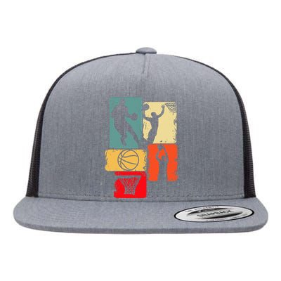 Basketball Player Boys Flat Bill Trucker Hat