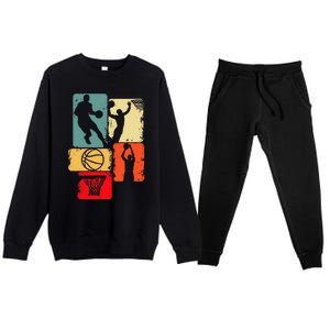 Basketball Player Boys Premium Crewneck Sweatsuit Set