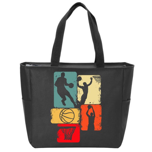 Basketball Player Boys Zip Tote Bag