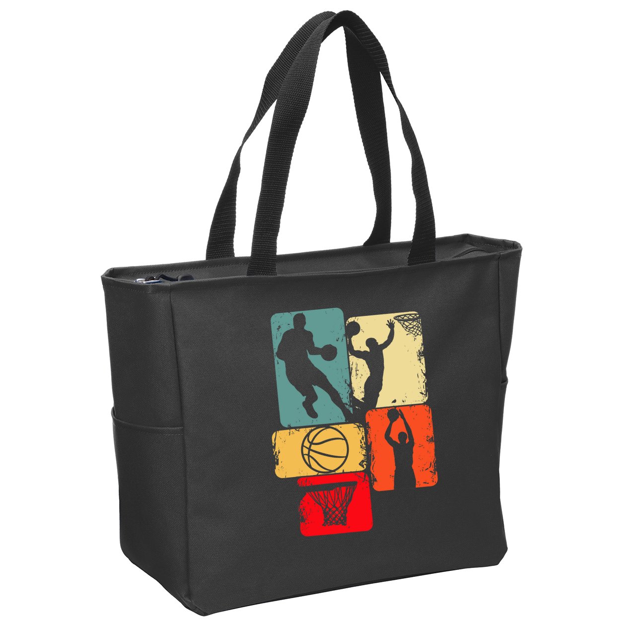 Basketball Player Boys Zip Tote Bag
