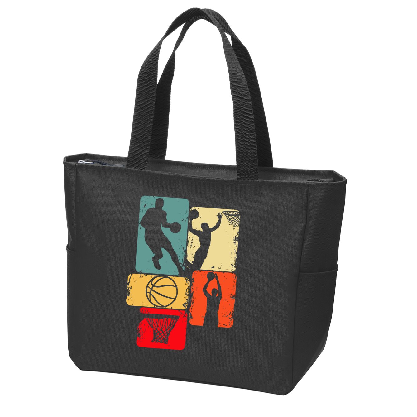 Basketball Player Boys Zip Tote Bag