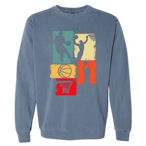 Basketball Player Boys Garment-Dyed Sweatshirt