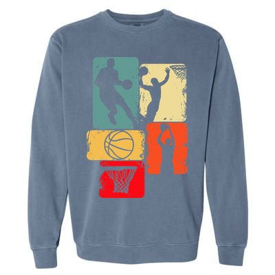 Basketball Player Boys Garment-Dyed Sweatshirt