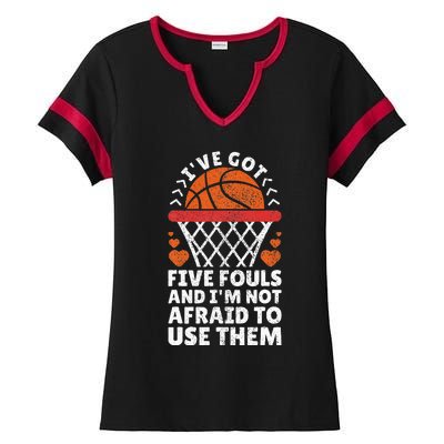 Basketball Player Boy Girl Basketball Lover Funny Basketball Ladies Halftime Notch Neck Tee