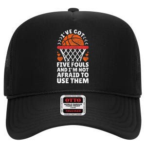 Basketball Player Boy Girl Basketball Lover Funny Basketball High Crown Mesh Back Trucker Hat