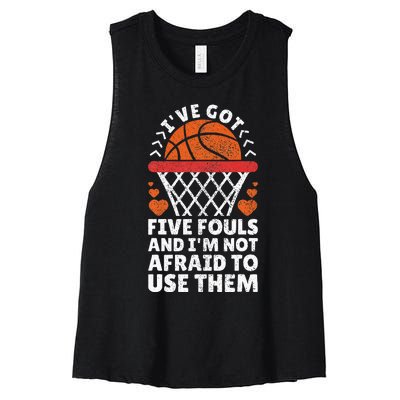 Basketball Player Boy Girl Basketball Lover Funny Basketball Women's Racerback Cropped Tank