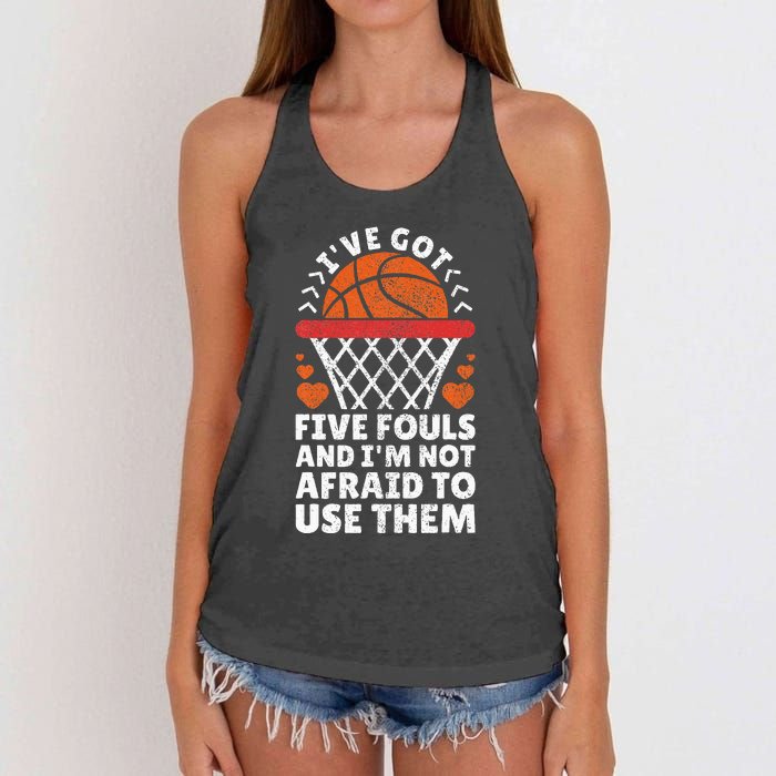 Basketball Player Boy Girl Basketball Lover Funny Basketball Women's Knotted Racerback Tank