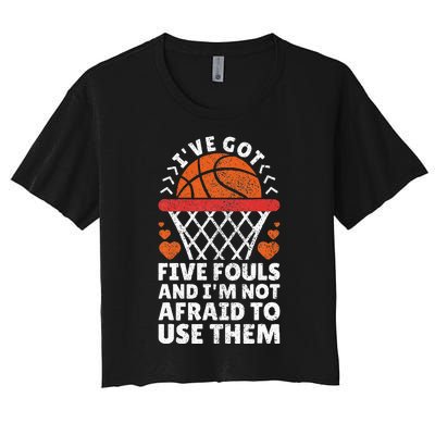 Basketball Player Boy Girl Basketball Lover Funny Basketball Women's Crop Top Tee