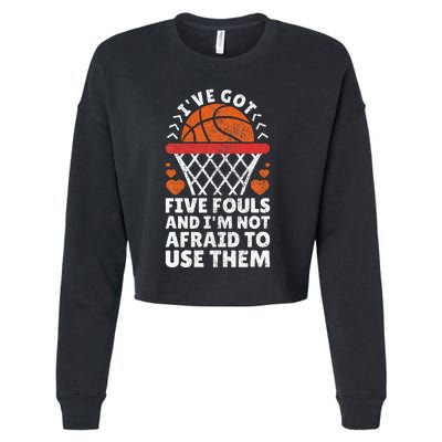 Basketball Player Boy Girl Basketball Lover Funny Basketball Cropped Pullover Crew