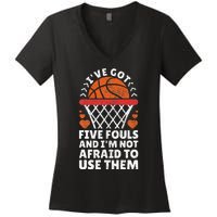 Basketball Player Boy Girl Basketball Lover Funny Basketball Women's V-Neck T-Shirt