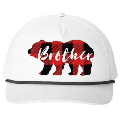 Buffalo Plaid Brother Bear Fathers Day Gifts Snapback Five-Panel Rope Hat