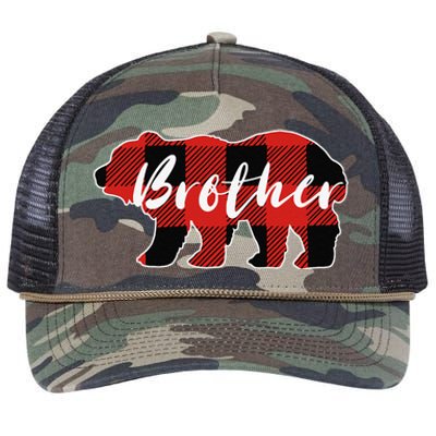 Buffalo Plaid Brother Bear Fathers Day Gifts Retro Rope Trucker Hat Cap