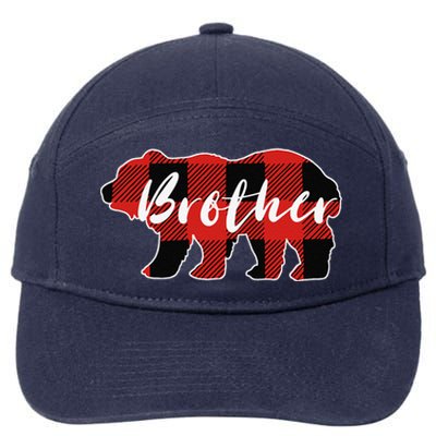 Buffalo Plaid Brother Bear Fathers Day Gifts 7-Panel Snapback Hat