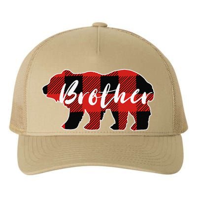 Buffalo Plaid Brother Bear Fathers Day Gifts Yupoong Adult 5-Panel Trucker Hat