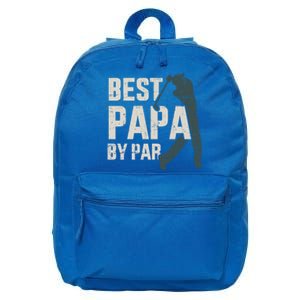 Best Papa By Par For Golfer Dad And FatherS Day Gift 16 in Basic Backpack