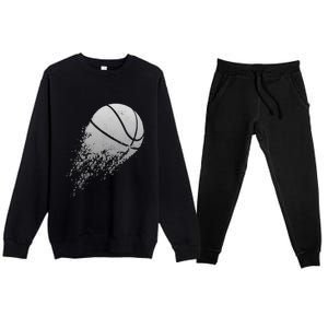 Basketball Player Bball Coach Fan Baller Sports Cool Gift Premium Crewneck Sweatsuit Set