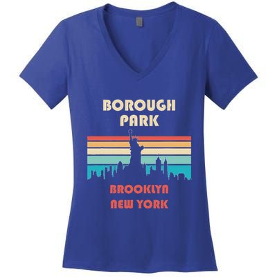 Borough Park Brooklyn New York Women's V-Neck T-Shirt