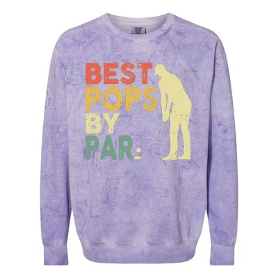 Best Pop By Par Golf Lover Fathers Day Colorblast Crewneck Sweatshirt