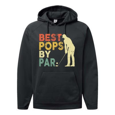 Best Pop By Par Golf Lover Fathers Day Performance Fleece Hoodie