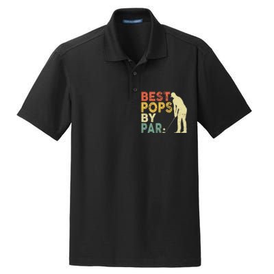 Best Pop By Par Golf Lover Fathers Day Dry Zone Grid Polo