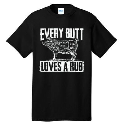 Bbq Pork Butt Rub Summer Barbeque Partying Cook Fathers Day Tall T-Shirt