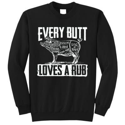 Bbq Pork Butt Rub Summer Barbeque Partying Cook Fathers Day Tall Sweatshirt