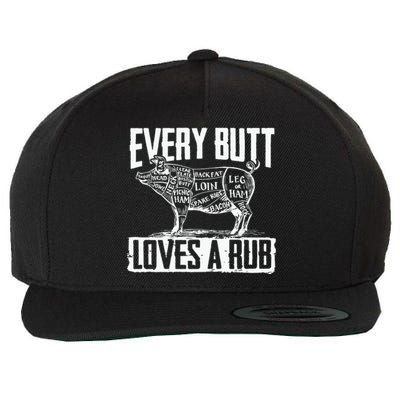 Bbq Pork Butt Rub Summer Barbeque Partying Cook Fathers Day Wool Snapback Cap