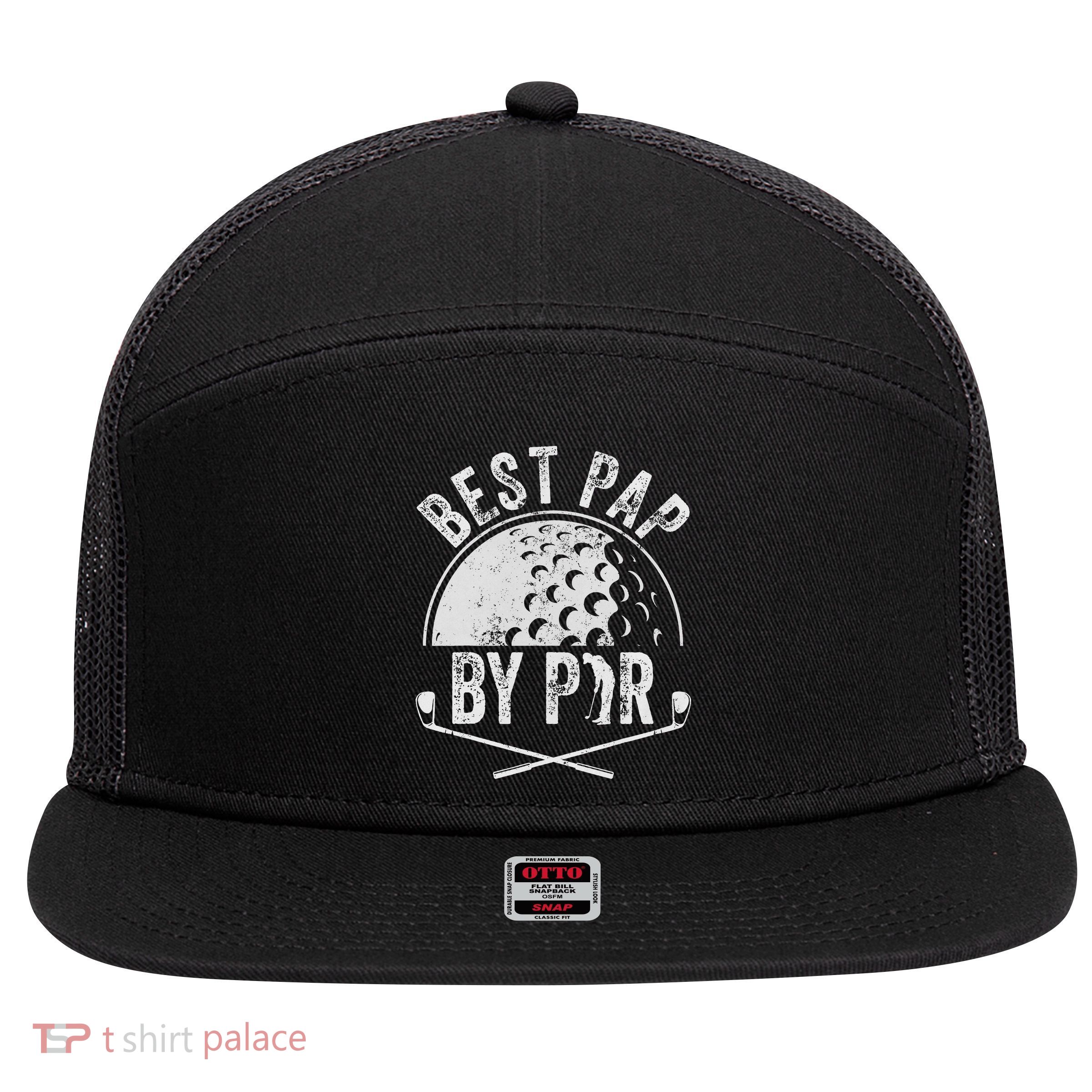 Best Pap By Par Golf Lover Sports Gift Golf Golfer 7 Panel Mesh Trucker Snapback Hat