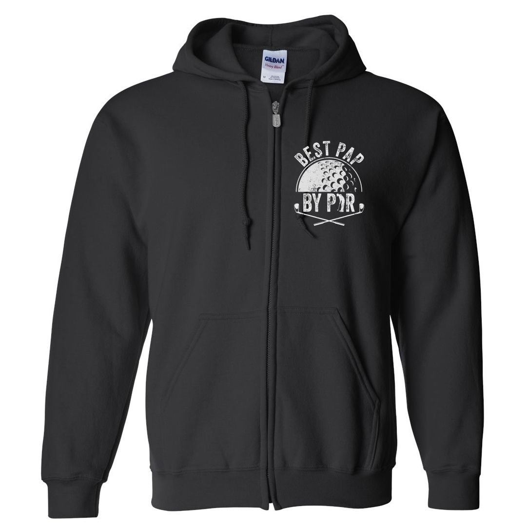 Best Pap By Par Golf Lover Sports Gift Golf Golfer Full Zip Hoodie