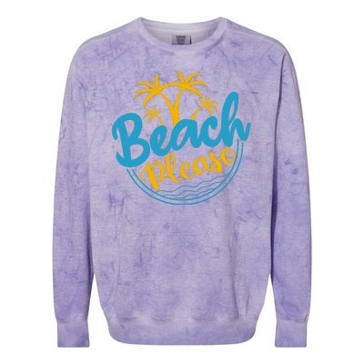 Beach Please Colorblast Crewneck Sweatshirt