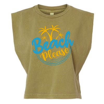 Beach Please Garment-Dyed Women's Muscle Tee