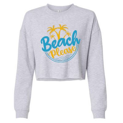 Beach Please Cropped Pullover Crew