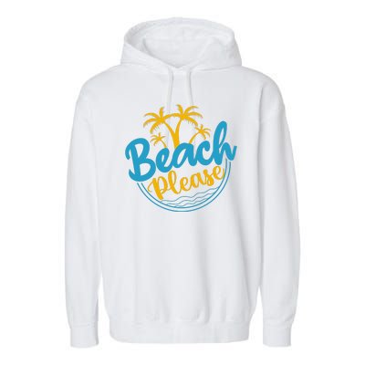 Beach Please Garment-Dyed Fleece Hoodie