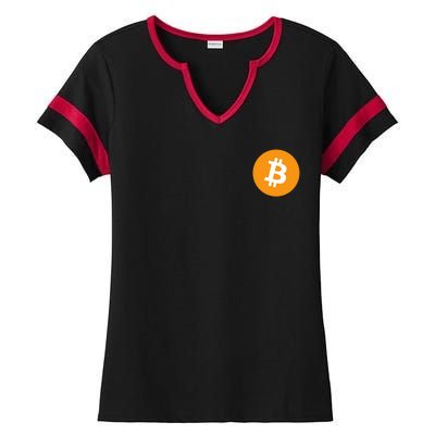 Bitcoin Pocket Ladies Halftime Notch Neck Tee