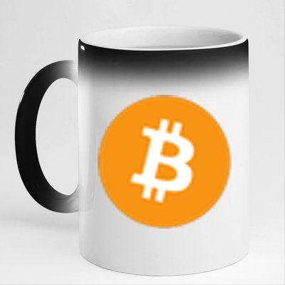 Bitcoin Pocket 11oz Black Color Changing Mug