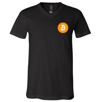 Bitcoin Pocket V-Neck T-Shirt