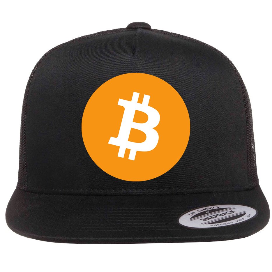 Bitcoin Pocket Flat Bill Trucker Hat