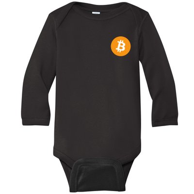 Bitcoin Pocket Baby Long Sleeve Bodysuit