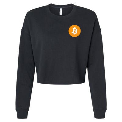 Bitcoin Pocket Cropped Pullover Crew