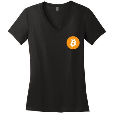 Bitcoin Pocket Women's V-Neck T-Shirt