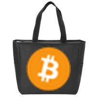 Bitcoin Pocket Zip Tote Bag