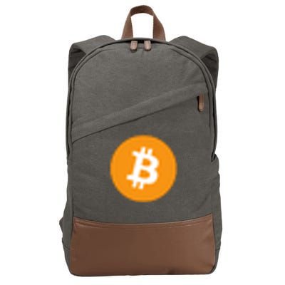 Bitcoin Pocket Cotton Canvas Backpack