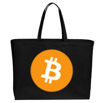 Bitcoin Pocket Cotton Canvas Jumbo Tote