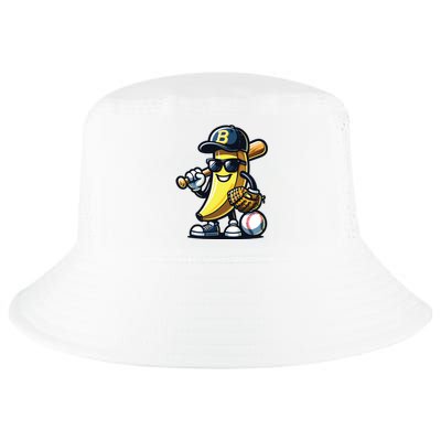 Banana Playing Baseball Fruit Lover Baseball Player Cool Comfort Performance Bucket Hat