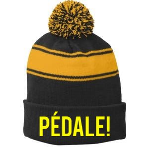 Boutique PéDale! Stripe Pom Pom Beanie