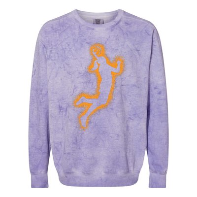 Basketball Player Colorblast Crewneck Sweatshirt