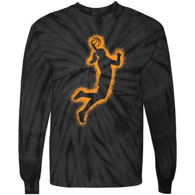 Basketball Player Tie-Dye Long Sleeve Shirt