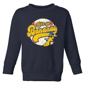 Banana Playing Baseball Team Player Game Day Toddler Sweatshirt