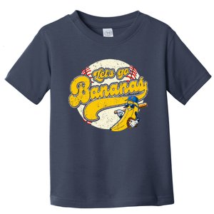 Banana Playing Baseball Team Player Game Day Toddler T-Shirt