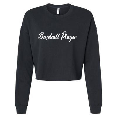 Baseball Player Cropped Pullover Crew